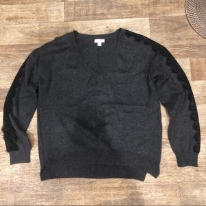 sweater with lace sleeves